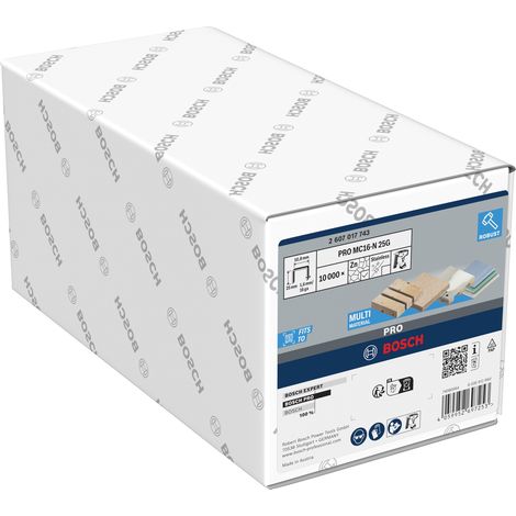 Graffette Bosch Professional 2607017743 MC16-N 25G per edilizia e fissaggi (1/3)