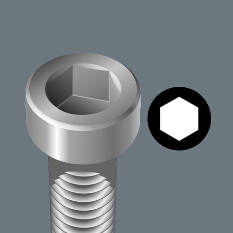 Inserto Esagonale 4 mm Wera 840/4 IMP DC SB SiS Acciaio per utensili legato, rivestimento di diamante F 6.3 1 pz. (1/5)