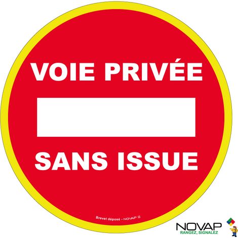 Panneau Voie privée - Sans issue - haute visibilité - Ø 300mm - 4091099