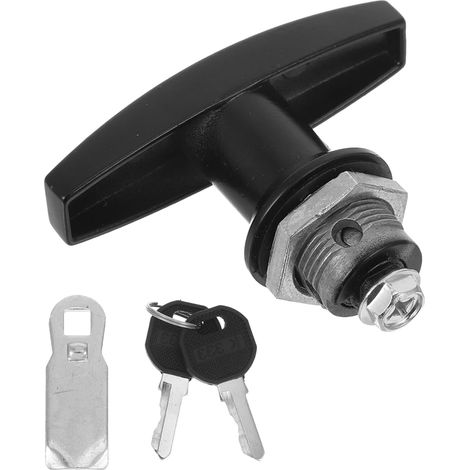 Serrure De Boîte À Outils À Poignée En T Avec Clés Serrure De Classeur Et De Tiroir Pour Armoires De Rangement Boîte De Distribution Et Camping-Car (1/5)