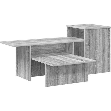 Maison Exclusive - Tavolo consolle Grigio Sonoma 91,5 x 35 x 38,5 cm