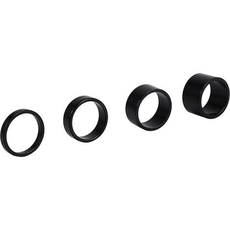 Entretoises de direction en alliage d'aluminium pour vélo, disponibles en 4 couleurs, 4 pièces (5 mm, 10 mm, 15 mm et 20 mm), rondelles pour potence avant et fourche. (1/5)