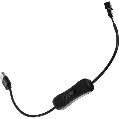Câble USB vers Ventilateur 4 Broches Noir, Adaptateur d'alimentation Continu 12v vers 5v, Stable et Anti-Usure, pour Ventilateur PC et Ambiance Estivale (1/5)