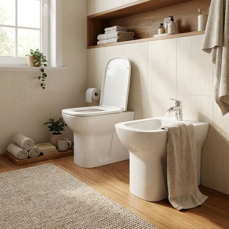 Paire de sanitaires en céramique avec siège softclose série S20