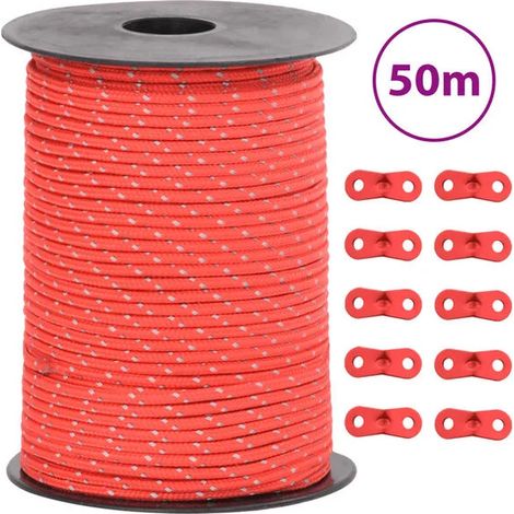 Cordes de traction pour tente avec bandes réfléchissantes et une clé (1/5)