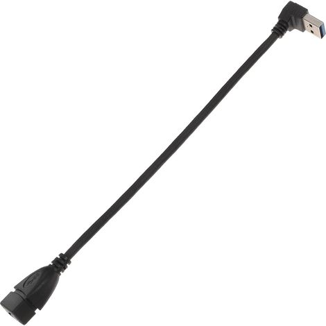 Câble USB 3.0 Coudé à 90 Degrés eur Mâle vers Femelle, Câble en Abs pour Ordinateur de Bureau Ports Arrière, Extension USB Pratique (1/5)