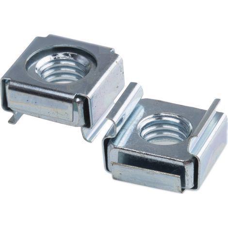 Écrou-cage, Acier, M8, Découpe panneau 12.8 x 12.8mm ( Prix pour Sachet de 50 )