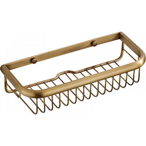 à l'ancienne Étagère de Bain antirouille Caddy de Douche, Panier rectangulaire Mural pour shampooing conditionneur Organisateur de Cuisine de Salle de Bain (1/5)