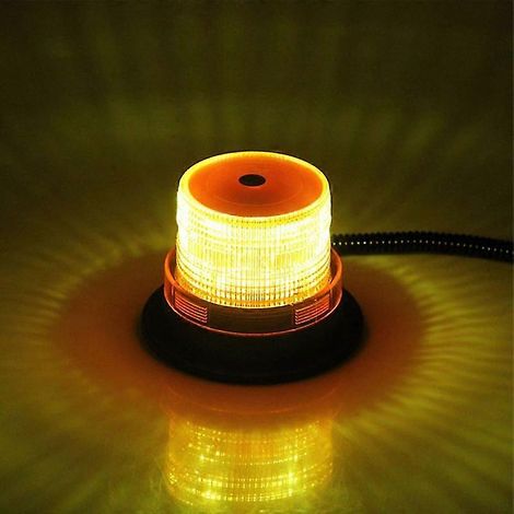 Gyrophare LED magnétique bleu-ambre 12V/24V pour véhicule, type gyrophare, feu clignotant de police, balise de détresse (1/5)