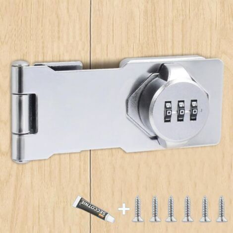 Serrure Code, 3.5 Pouces Serrure a Code pour Porte Extérieur, Verrou a Code pour Petites Portes Armoires Porte de Grange Salle de Bain Garage Extérieur Jardin (1/5)