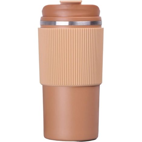 Mug isotherme 450 ml – Mug à café isotherme nomade – Mug de voyage étanche avec couvercle – Tasse à double paroi pour café, thé et boissons chaudes – Mug de voyage réutilisable pour la voiture, le bur