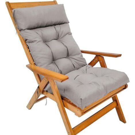 [JAMAIS UTILISÉ]Coussin d'assise à dossier haut-125 x 55 cm gris (1/4)