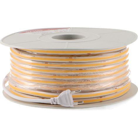 IluminaShop - Tira de LED 220V Cob Point 14W/m IP67 50 Metros IP67 Blanco Calido 3000