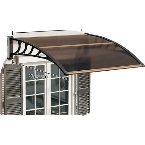 Vordereingangsvorhang, Polycarbonat- und Aluminiumrahmen, 80×120 cm, Wetterfest, Schlagfest, Einfache Installation (1/5)