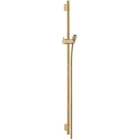 Hansgrohe – Barre de douche 90 cm en laiton chromé – Flexible Isiflex 1,60 m – Curseur en métal – Réglage silencieux – 28631140