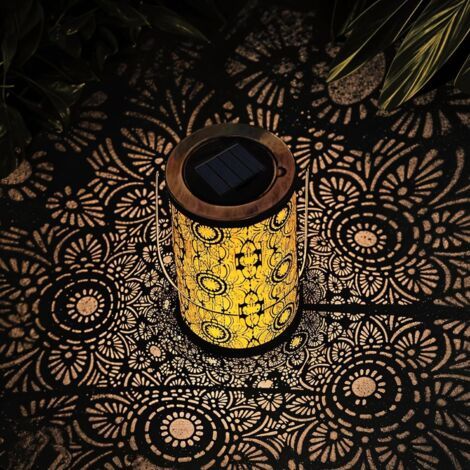 Lanterne solaire d'extérieur, étanche, en métal, motif tournesol Van Gogh, lampe solaire suspendue, éclairage LED extérieur pour jardin, allée, aménagement paysager, cadeau tournesol pour femme, maman (1/5)