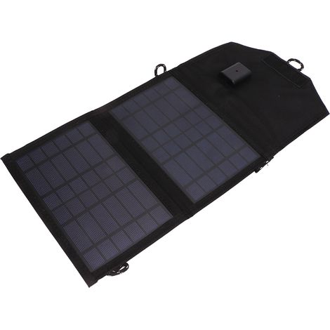 Chargeur solaire pliable en silicium polycristallin 7W 5V avec port USB pour activités de plein air (1/5)
