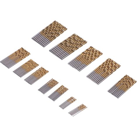 120 forets hélicoïdaux HSS plaqués titane pour outils manuels, de rechange pour 1/1,5/2/2,5/3/3,5 mm (1/5)