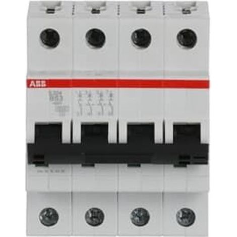 Disjoncteur S204 4P 63A Courbe B Raccordement à vis - 10KA (4Modules) 2CDS254001R0635 ABB 352419