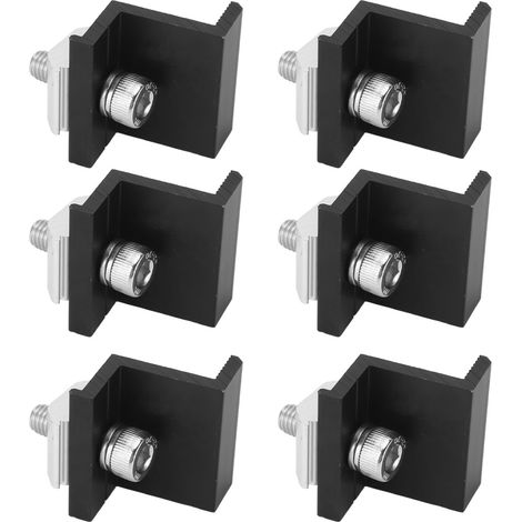 Lot de 12 pinces de fixation pour panneaux solaires photovoltaïques en alliage d'aluminium, support en Z pour installations agricoles, 30 mm / 1,18 po (1/5)