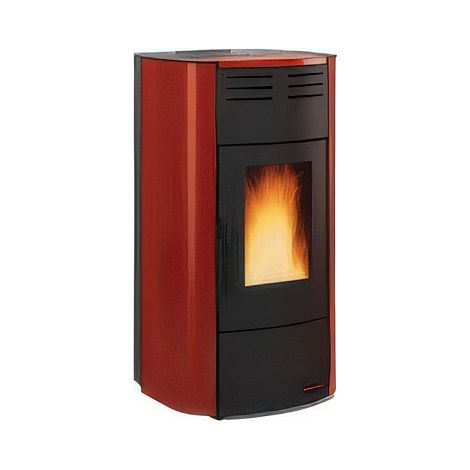 Termostufa a Pellet Idro Nordica Extraflame Raffaella H15 Bordeaux con Top in Ghisa 5 Stelle