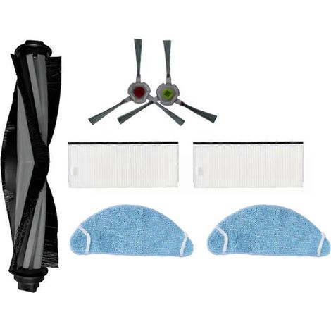 Lot de 7 pour K650 vidage automatique aspirateur robot brosse principale et latérale chiffon sac à poussière nettoyeur pièces de rechange (1/5)