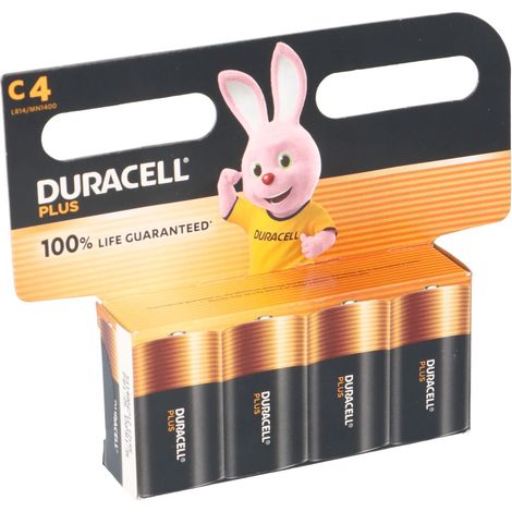Duracell MN1400 Plus Baby Batterie 1,5V 4er Blister