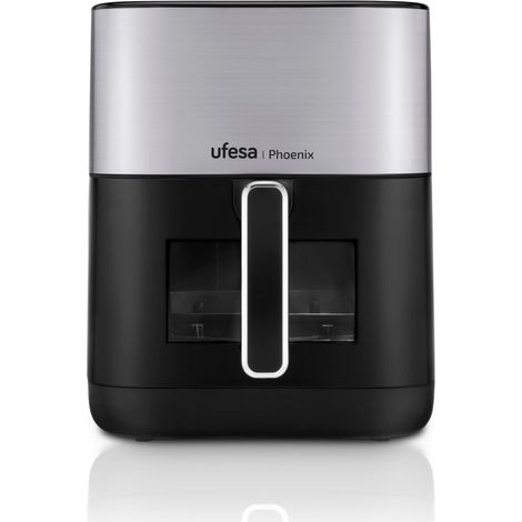 Ufesa Phoenix, Friggitrice ad Aria Doppia Resistenza con Vapore, 6 L, 1800 W, 10 Programmi Preimpostati, Finestra e Luce Interna, Ricettario Incluso (1/5)