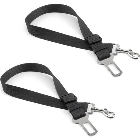 Componenti per cintura di sicurezza per cani in auto, pettorina di sicurezza regolabile per cani in auto, pettorina di sicurezza per cani con fibbia, per tutte le razze di cani e gatti (nero)