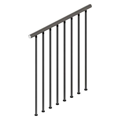 Garde-corps acier - Main courante bois wengé - Longueur 1.00m - RE-I-RV-BOIS-AW