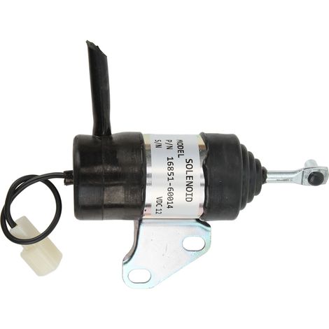 Électrovanne d'arrêt de carburant en alliage d'aluminium 12 V CC pour Kubota RTV900T RTV900R B7410D BX1500D (1/5)