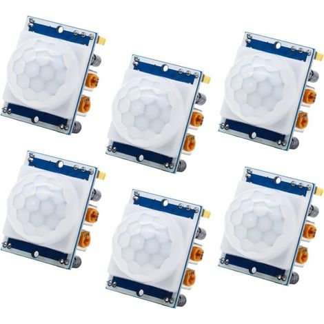 Set mit 6 Infrarot-PIR-Bewegungsmeldermodulen, kompatibel mit Arduino und Raspberry Pi (1/5)