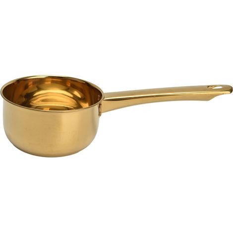 Schöpfkelle mit langem Griff aus Edelstahl 304, vergoldeter Servierlöffel, platzsparend, ideal für Küche, Bad und zum Abwaschen (1/5)