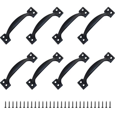 8 Poignées Poignee de Meuble Bouton de Porte Poignee Entraxe Rustiques en Alliage de Zinc Pour Cuisine Porte de Grange Jardin Remise 120MM (1/5)