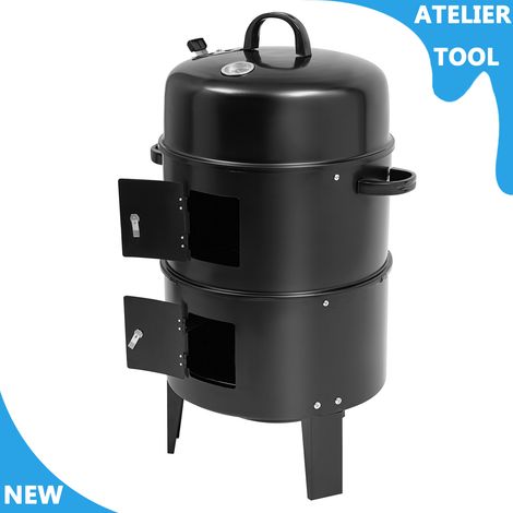 ATELIER 2 couches multifonctionnel barbecue fumé grill barbecue extérieur grillage (1/5)