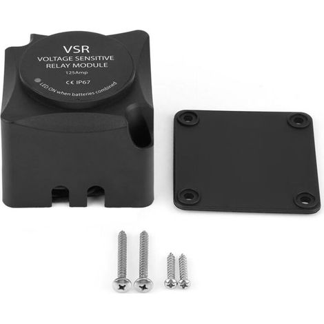 Relais Sensible à Tension de VSR, DC 12V Relais de Charge Automatique avec Double Isolateur Intelligent de Batterie de 125A et Vis (1/5)