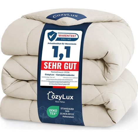 Couette 240x260 cm Beige pour Lit 2 Personnes (1/5)