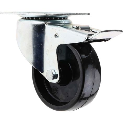 Roulettes industrielles Pivotant avec frein RS PRO, Diam 100mm, 120kg ( Prix pour 1 ) (1/2)