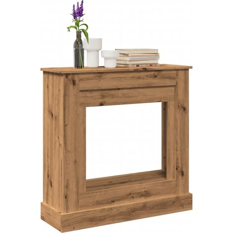 vidaXL Fireplace Surround Artisan Oak 90x30x90 cm Engineered Wood