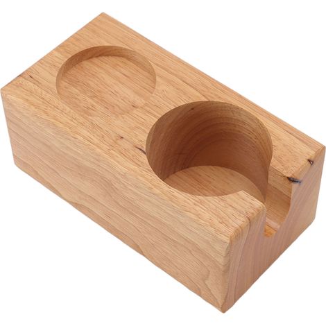Kaffeetamperhalter aus Buchenholz, Aufbewahrungsgestell für Kaffeebarzubehör für 58-mm-Tamper, Holzfarbe (1/5)