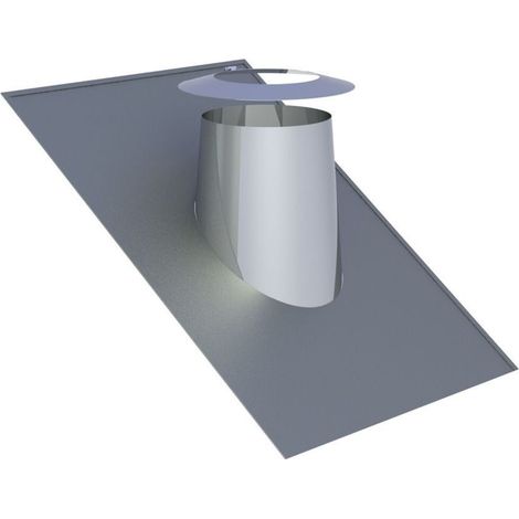 Solin de toit Ø 150 mm avec bord en plomb pour inclinaison 26-35°