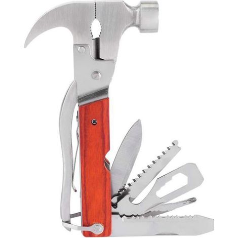 1 Pince multifonctionnelle pliable, acier inoxydable, marteau, scie, tournevis, pour camping, jardin, survie (1/4)