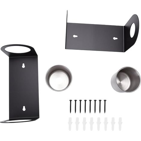 Pack of 2 Oil Funnel Holders with Removable Cups, Wall Mounted Funnel Holder with Mounting Hardware for Workshop Garage (1/5)