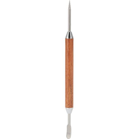 Stylo à latte en acier inoxydable avec manche en bois, outil de décoration de café DIY, pour latte art. (1/5)
