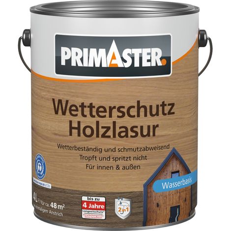 Primaster Wetterschutz Holzlasur 4 L palisander