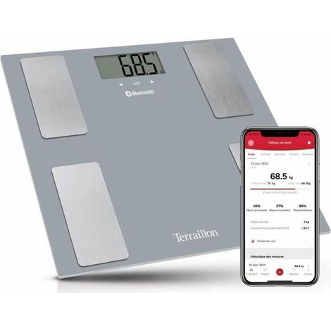 Terraillon Smart Connect Bilancia pesa-persona Grigia
