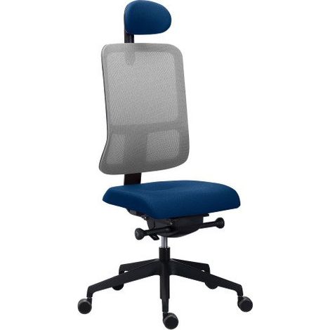 Chaise de bureau Ofys maille avec appui-tête - Bleu - Maxiburo (1/5)