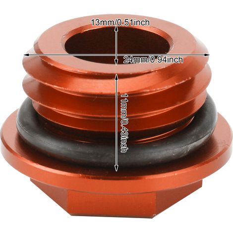 Bouchon de remplissage d'huile en aluminium CNC pour Husaberg Husqvarna KTM orange (1/5)