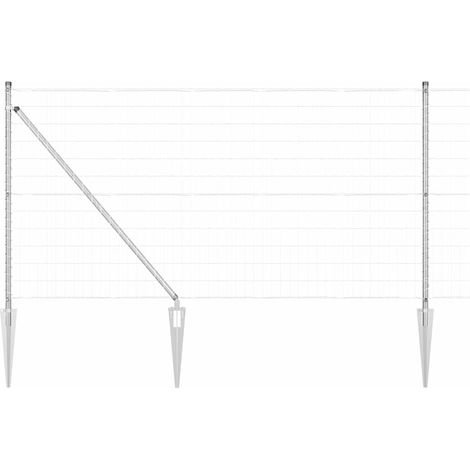 Maison Exclusive - Schweißdrahtzaun mit Spikes 25 x 1 m (B x H)