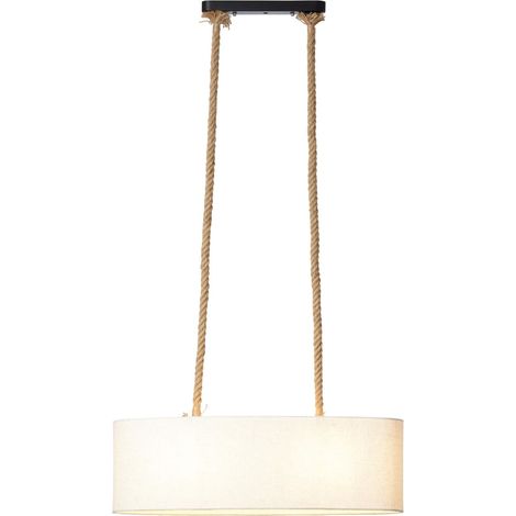BRILLIANT Sailor Pendelleuchte, 2-flammig natur/weiß Innenleuchten,Pendelleuchten,-Balken 2x A60, E27, 40W, geeignet für Normallampen (nicht enthalten) Für LED-Leuchtmittel geeignet (1/4)